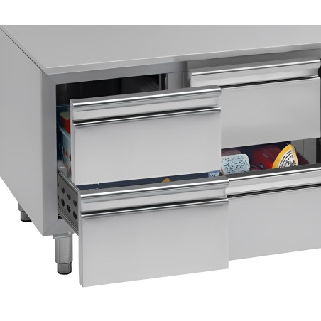 EMPLACEMENT PORTE POUR 2 TIROIRS TABLE REFRIGEREE