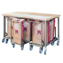 SOFINOR - TABLE DE BOULANGERIE SUR ROULETTES