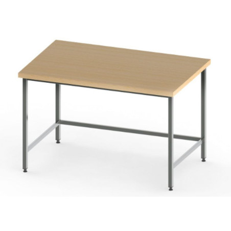 TABLE DE BOULANGERIE - AVEC CHARIOTS PORTE-SACS FARINE - SUR PIEDS