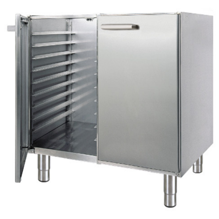 MEUBLES BAS - 2X8 - INOX - PLAQUES PATISSIERES - PORTE GLISSIERES - SANS DESSUS