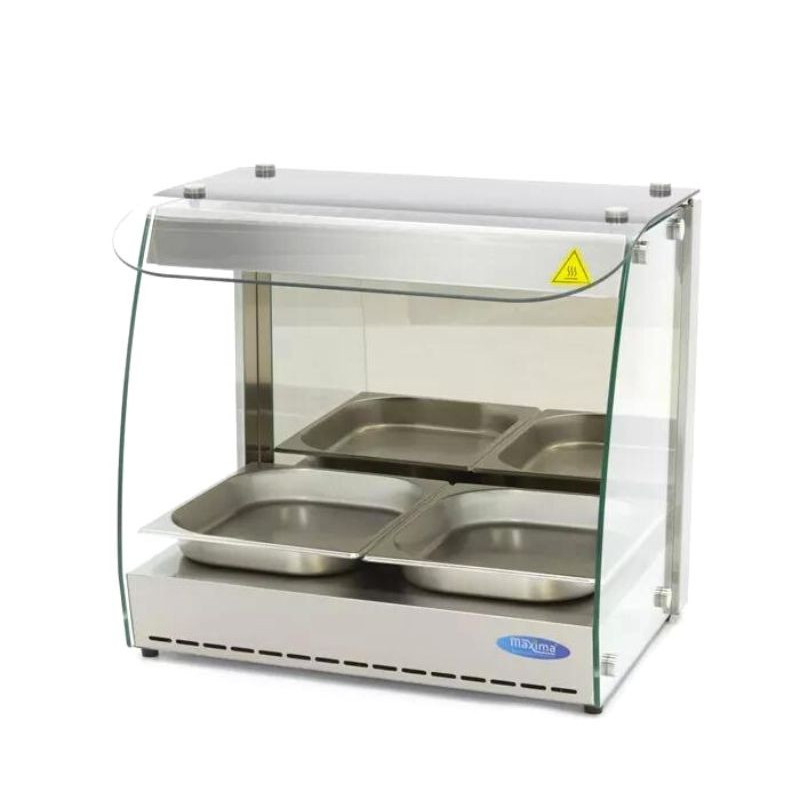 VITRINE CHAUFFANTE 1 ÉTAGES OUVERTE - 2 x GN 1/2