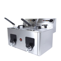 FRITEUSE  ÉLECTRIQUE  2 X 8L - BACS EXTRACTIBLES - 230 MONO