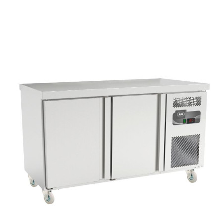 TABLE RÉFRIGÉRÉE POSITIVE 2P -2°C/+8°C - 234L - SANS DOSSERET H85 CM R134A ROULETTES