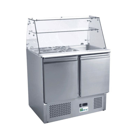 SALADETTE VITRÉE GN1/1 2P  +2°C + 8°C  240 L  SANS DOSSERET