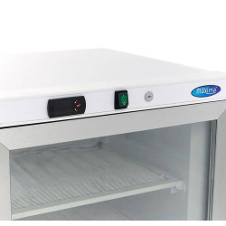 MAXIMA - Congélateur -22/-18°C - 200 L - blanc - avec porte en verre