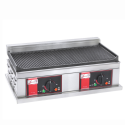 PLAQUE HAMBURGERS - ELECTRIQUES FONTE - DOUBLE - RAINUREE