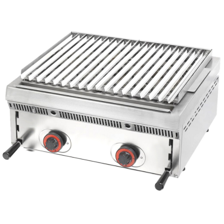 GRILLS À PIERRE DE LAVE À GAZ RÉGLABLE - L 600 MM