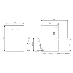 Elettrobar - NIAGARA - Lave-vaisselle - Panier 500 x 500 mm - NIAG261V1
