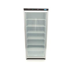 Congélateur - 600 L - noir - avec porte en verre