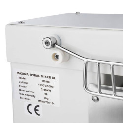 MAXIMA - Pétrin à spirale boulangerie 8L - 230V