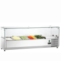 ARTSCHER - SALADETTE VITREE A POSER - 120 cm - 5x GN 1/4  - PORTE COULISSANTE