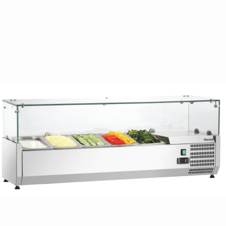 ARTSCHER - SALADETTE VITREE A POSER - 120 cm - 5x GN 1/4  - PORTE COULISSANTE