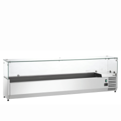 ARTSCHER - SALADETTE VITREE A POSER - 200 cm - 10x GN 1/4 - PORTE COULISSANTE
