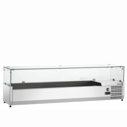 BARTSCHER - SALADETTE VITREE A POSER - 150 cm - 5x GN 1/3 | 1x GN 1/2  - PORTE COULISSANTE