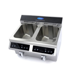 MAXIMA - FRITEUSE À INDUCTION 8 + 8L AVEC ROBINET