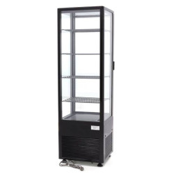 VITRINE RÉFRIGÉRÉE 4 FACES 235L  +0/+12°C Noir